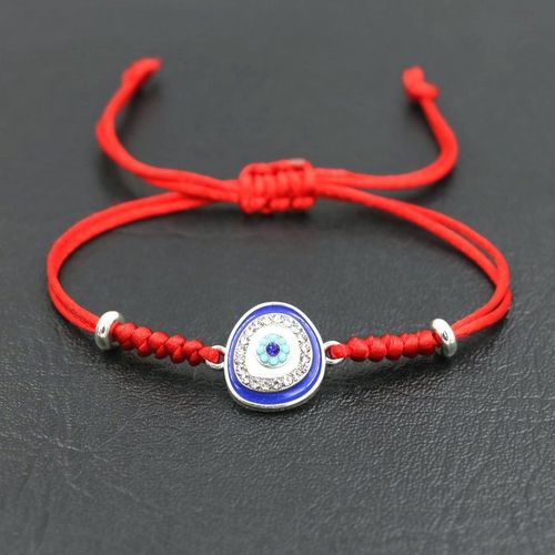 Charme Femmes Bracelet Bleu Turc Mauvais Oeil Bracelet Hommes Rouge Corde Fil Tresse Réglable Couples Bracelets Pour Femme Bijoux
