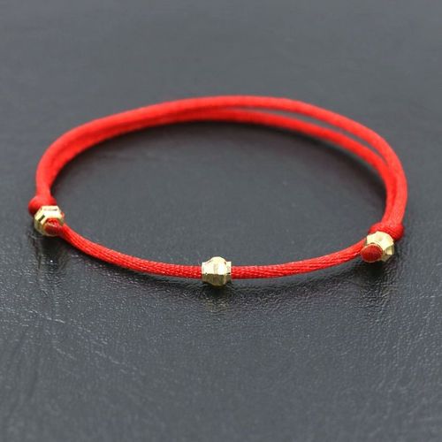 Mode En Acier Inoxydable Or Perles Bracelet À Breloques Noir Rouge Corde Fil Chaîne Bracelets Pour Femme Hommes Couples Amant Bijoux