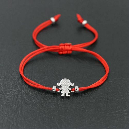 Bracelet En Fil De Zircon Pour Hommes Et Femmes, Couleur Argent, Brillant, Corde Rouge, Meilleur Ami, Cadeau Pour Couples, Bijoux
