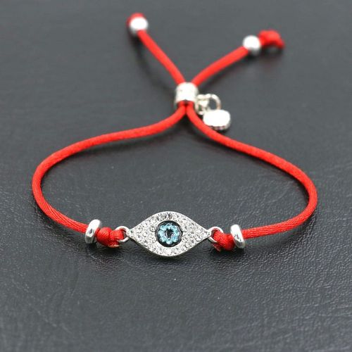 Bracelet Mauvais ¿Il Turc Couleur Argent Minimaliste, Corde Rouge, Tressé, Réglable, Bijoux D'amitié Pour Hommes