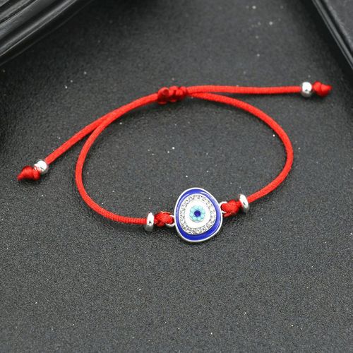 Bracelet Délicat En Cristal Zircon Turc Pour Hommes Et Femmes, Bijou D'amitié, Avec Un ¿Il Bleu Porte Bonheur