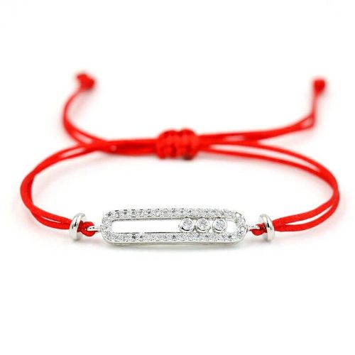 Bracelet En Cristal Zircon Brillant Aaa Messi, Cordon De Fil Rouge, Pour Hommes Et Femmes, Amoureux Chanceux, Bijoux Cadeau De Mariage