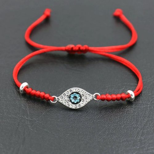 Bracelet Minimaliste En Cristal Zircon, Couleur Argent, Mauvais ¿Il, Breloque, Corde Rouge, Pour Couple, Amitié, Bijoux Pour Filles