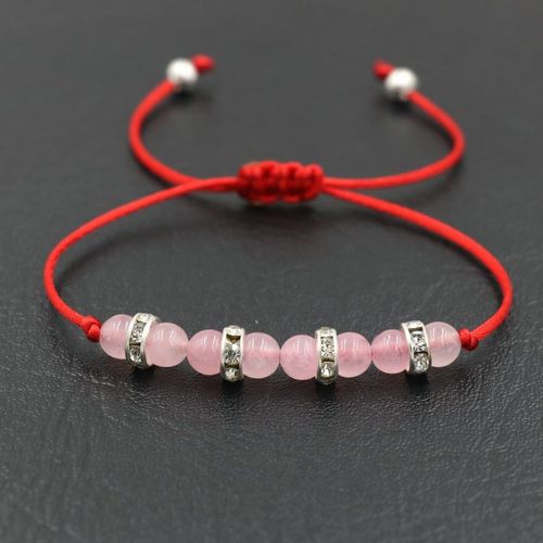 Bracelet Porte Bonheur Pour Hommes Et Femmes, Cordon Rouge, Perles En Pierre Naturelle, Bijoux Meilleur Ami, Cadeau