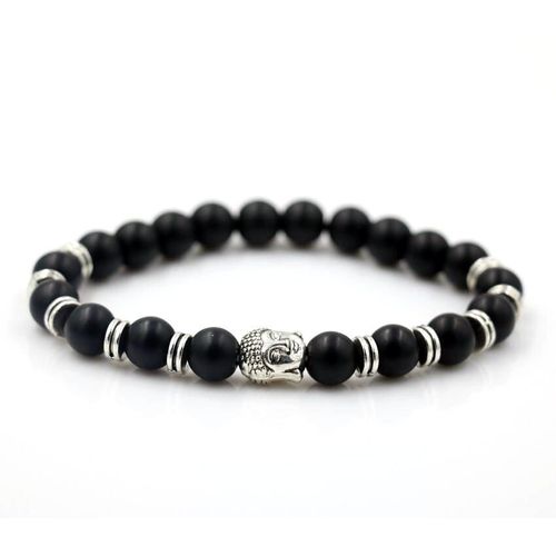 Bracelet En Pierre De Lave Pour Hommes Et Femmes, Bijou En Onyx Rouge Mat, Perle De Tête De Bouddha, ¿Il De Tigre, Yoga, Chakras, Br4