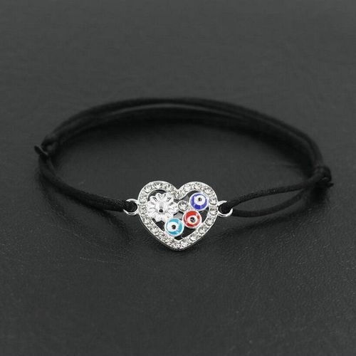 Bracelets Minimalistes En Forme De C¿Ur Pour Hommes Et Femmes, Couleur Argent, Cordon Rouge, Tresse, Mauvais ¿Il, Couple