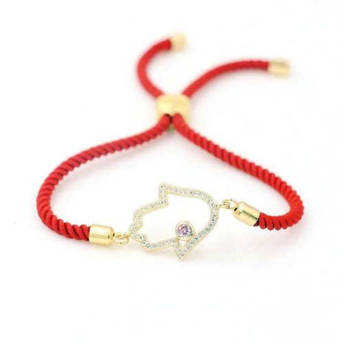 Bracelet Porte Bonheur En Cristal Pour Femmes, Couleur Argent, Micro Incrustation, Pour Couples, Corde À Fil Rouge, Cadeau Pour Amoureux De Bijoux