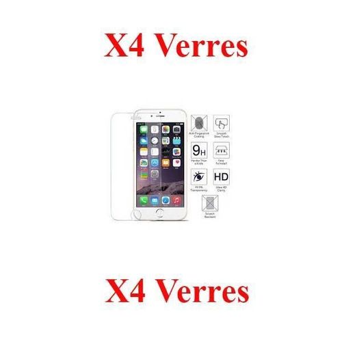 X4 Pieces, Film Protection Iphone 8 Plus 4 Coffret, 9h, Sans Bulles