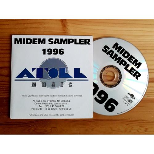Midem Sampler 1996 - Atoll Music - Cd Sampler 33 Titres Dont 6 De Jakie Quartz , 6 De Fiesta Mora , 2 De Tarkan , 2 De O-Mega , Etc.