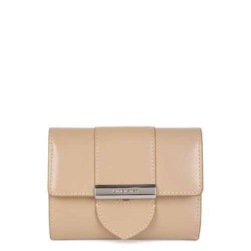 Portefeuille A rabat avec fermoir Paris Ily Lancaster 131-050 Beige Foncé