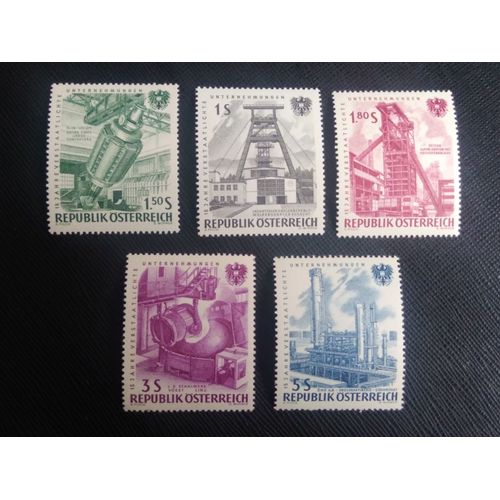 Timbre Autriche Y T 932 A 936 Séries : Compagnies D'état 1961 ( 070708 )
