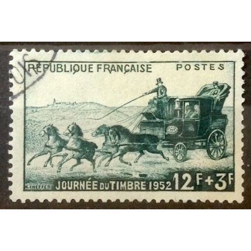 Journée Du Timbre 1952 - Malle-Poste 12f+3f (Très Joli N° 919) Obl - France Année 1952 - Brn83 - N33072