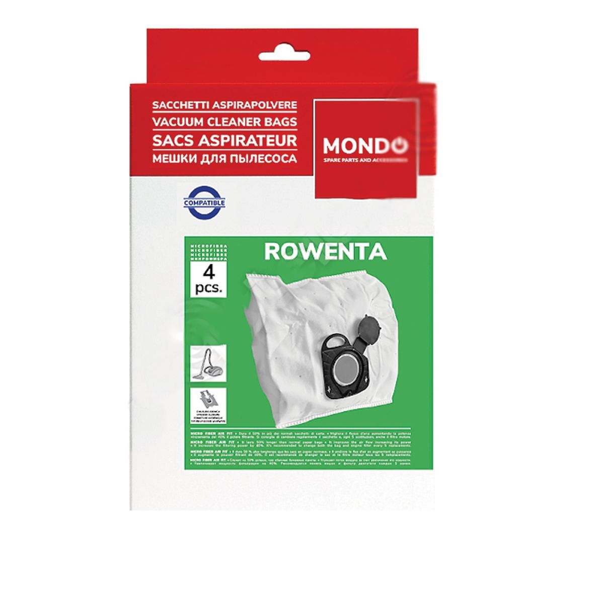 Boîte de sacs Aspirateur (ZR200520 MOULINEX, ROWENTA, TEFAL