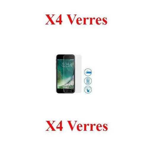 X4 Pieces, Film Protecteur Iphone 8 Plus Unites, 9h, Pose Facile