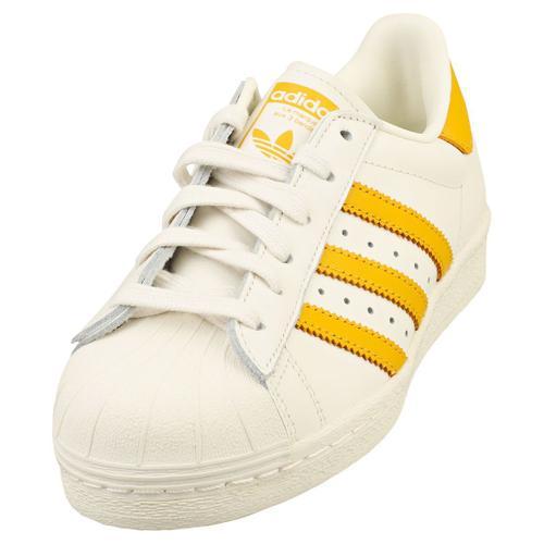 Adidas Superstar 82 Mixte Adulte Baskets Blanc Jaune - 36 2/3