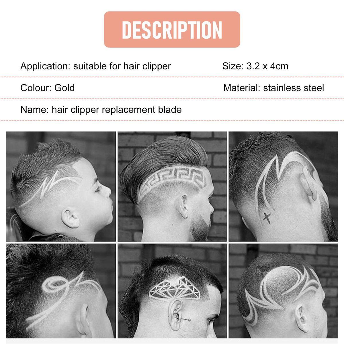 Lame de Tondeuse  Cheveux en Forme T avec Support T9 TTe R... - 7