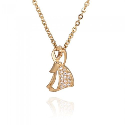 Collier Couple Amoureux Doré Femme
