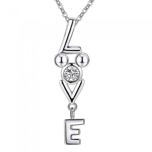 Collier Love Oxyde De Zirconium Argenté Femme