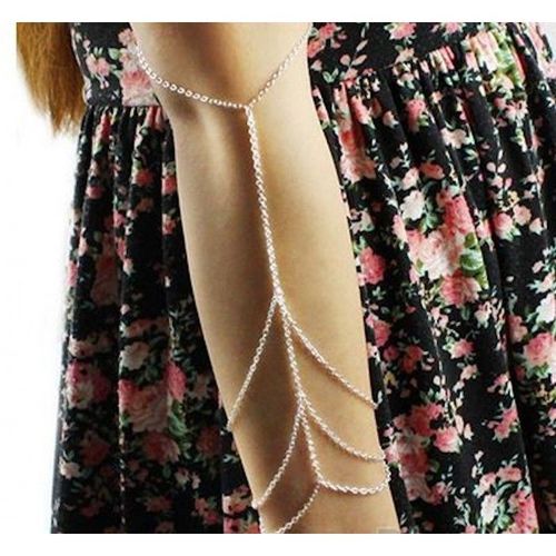 Chaîne De Bras Et Poignet Femme Couleur Argenté