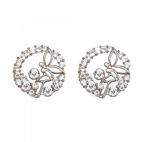 Boucles D'oreilles Fée Strass Femme Couleur Doré