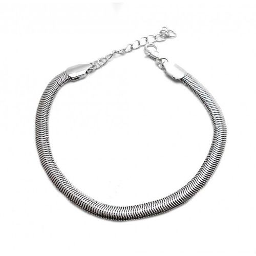 Chaine De Cheville Maille Serpent Femme Couleur Argenté