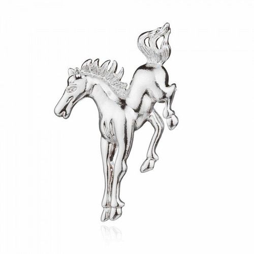 Broche Cheval Au Galop Femme Homme Couleur Argenté