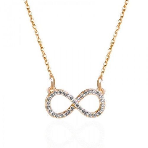 Collier Infini Strass Femme Couleur Doré