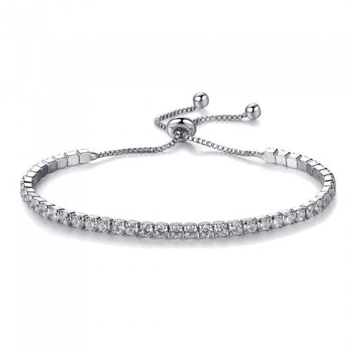 Bracelet Rang D'oxyde De Zirconium Argenté Femme Couleur Blanc