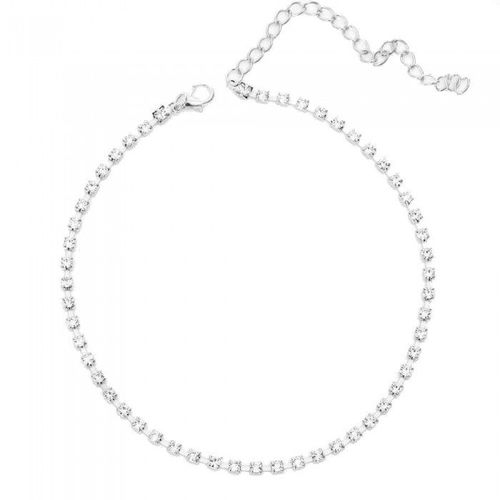 Ras De Cou Collier De Strass Femme Couleur Argenté