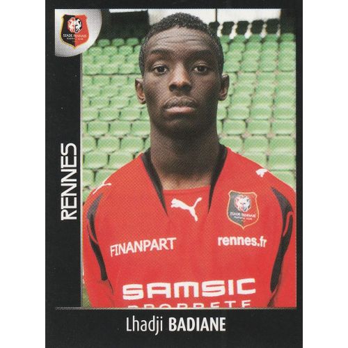 N° 384 - Stickers Image Vignette - Panini - Foot 2008 - Lhadji Badiane - Rennes - Stade Rennais