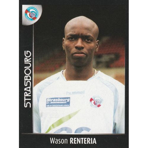 N° 467 - Stickers Image Vignette - Panini - Foot 2008 - Wason Renteria - Rc Strasbourg