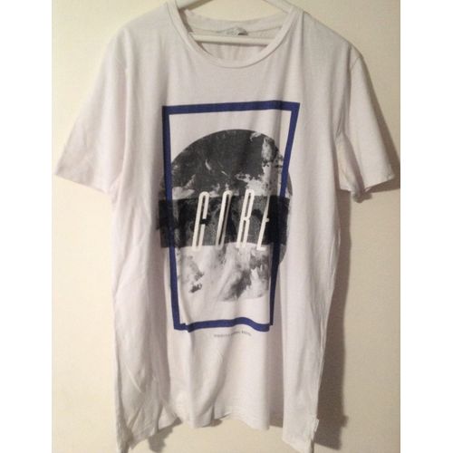 T-Shirt Blanc A Motif Jack & Jones Taille L