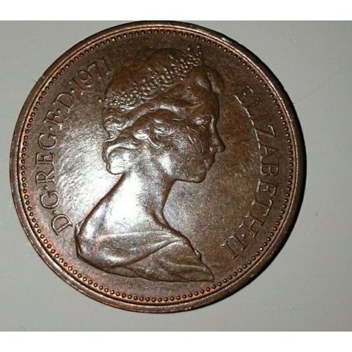 Extrement Rare (4 Pièces )2 New Pence Elizabeth Ii 1971