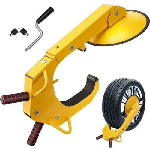Antivol Voiture - Vevor - Bloque-Roue Sabots De Roue Antivol Universel 16-38 Cm Ventouse 30 Cm