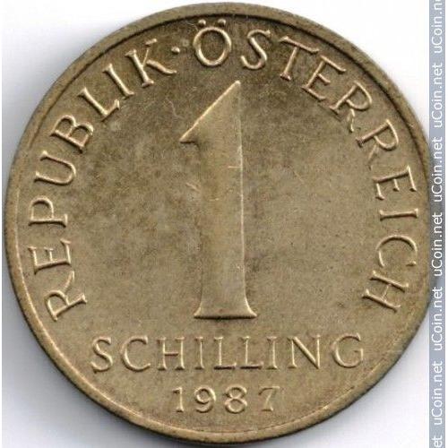 Pays = Autriche ( Osterreich) . Valeur Faciale = 1 Schilling. Année = 1987. Métal = Bronze - Aluminium. Diamètre = 22 Mm.