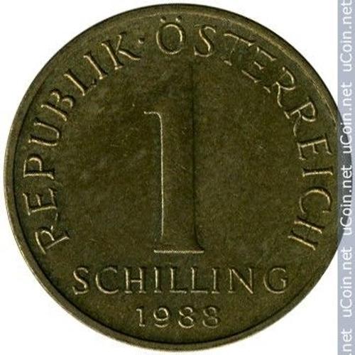 Pays = Autriche ( Osterreich) . Valeur Faciale = 1 Schilling. Année = 1988. Métal = Bronze - Aluminium. Diamètre = 22 Mm.