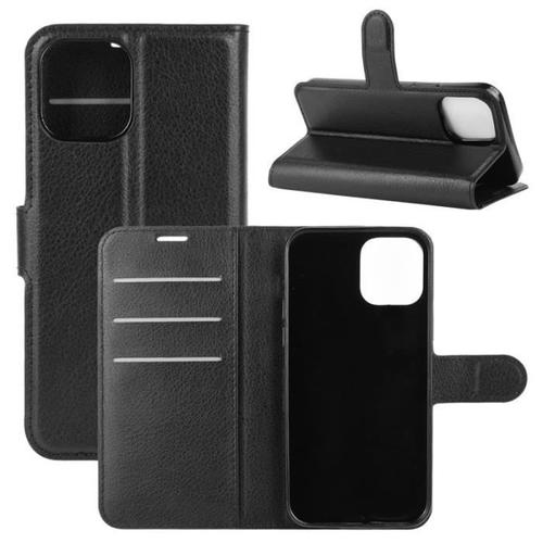 Coque Folio Iphone 12 Mini, Noir Couleur Integrale Antichoc Protection Elegant Souple Slim Bumper Anti-Rayures