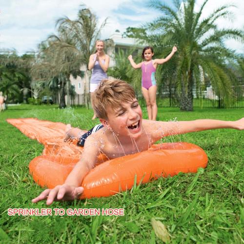 Toboggan aquatique Double pour enfants, tapis d'arrosage de pelouse en PVC, jeu aquatique d'extérieur