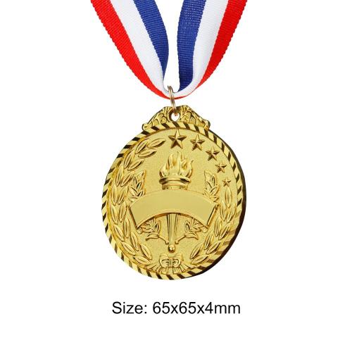 Médaille Souvenir Torche En Alliage De Zinc, Prix De Compétition Sportive Avec Lanière De Ruban, Médailles De Gagnant, Médailles D'or Argent Et De Bronze