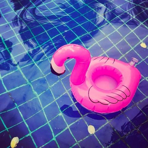Matelas À Air Pour Tasse De Boissons Flamingo Gonflables, Flotteurs De Piscine, Dispositif De Flottation De Dessous De Verre, Jouet De Natation
