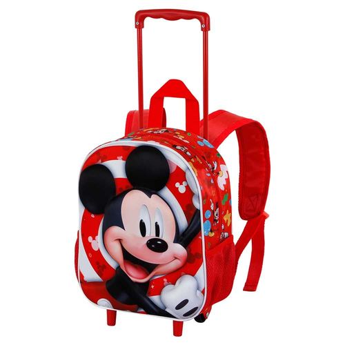 Sac à dos 3D à Roulettes Petit - Disney Mickey Mouse Twirl - Rouge - Taille Unique