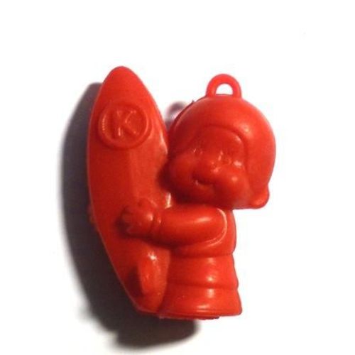 Figurine "Bonux" (1994) - N° 1 Kiki Surfeur Couleur Rouge