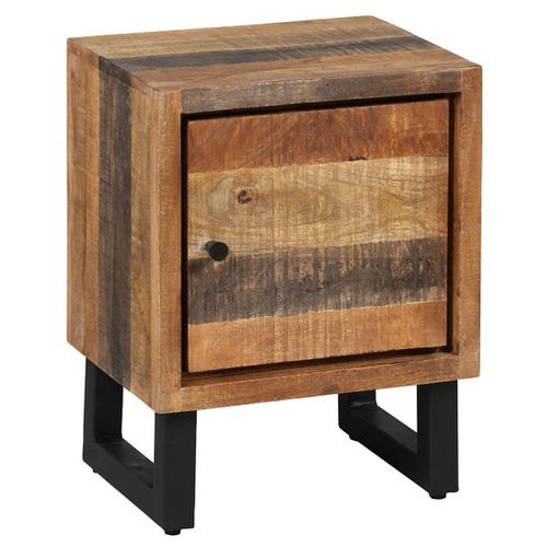 Odilon - Chevet 1 Porte Acier Et Bois Massif