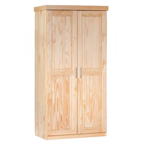 Cali - Armoire 2 Portes Bois Massif Naturel