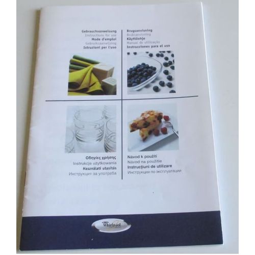Mode d'emploi pour lave-linge Whirlpool-en 2 langues (français-anglais)-16x23cm-photos en noir et blanc