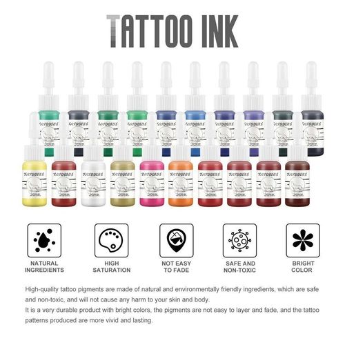 14pcs 30ml Encre De Tatouage Ensemble Haute Concentration Pigments De Tatouage