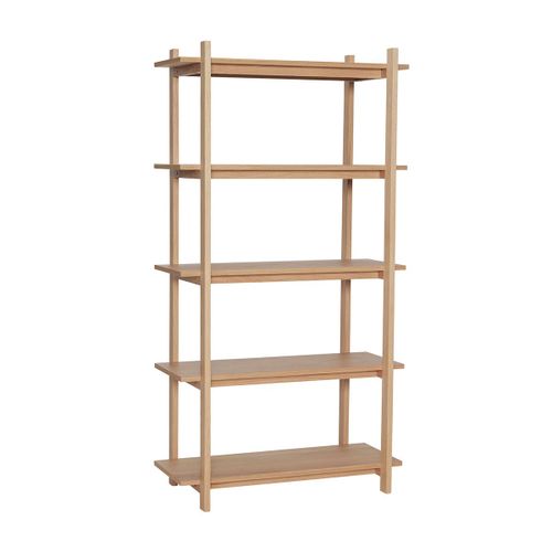 Étagère En Placage De Chêne Et Bois De Chêne Naturel