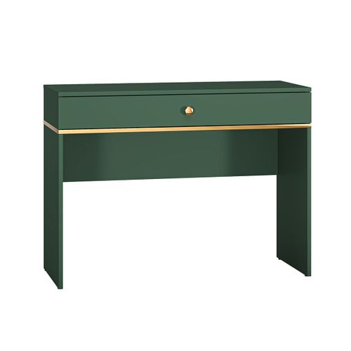 Console Coiffeuse 1 Tiroir Mélaminé Vert