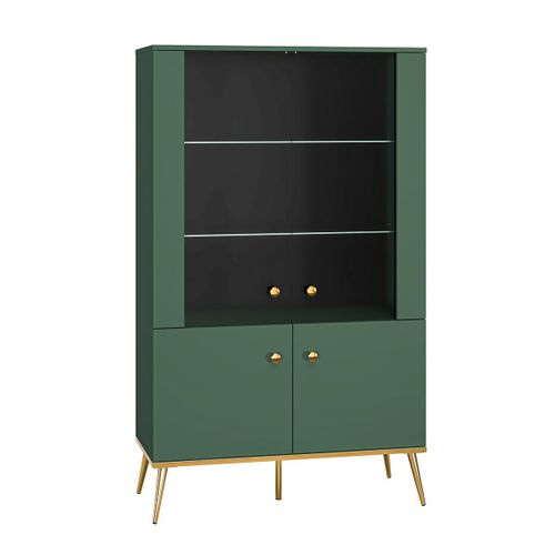 Vaissellier 4 Portes Mélaminé Vert