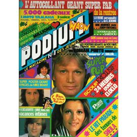 Podium 55 1976 Sheila/Shake/Sheller/Vartan/Dave/C Jerome/Dani/Cloclo/Ringo/ Poster Mike Brant/Hallyday/Sardou/Miou Miou/Lenorman/Pierre Richard